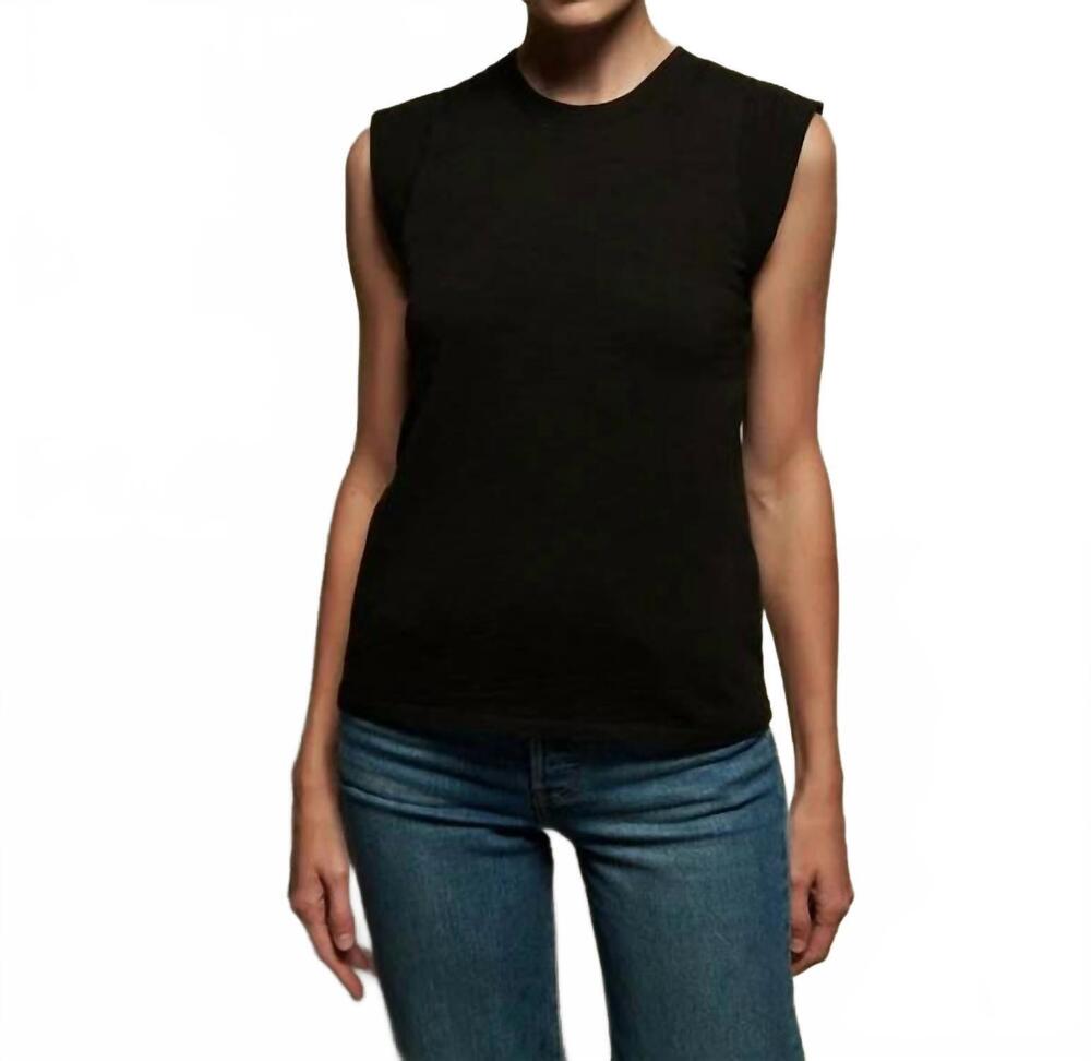 NEW NATION LTD patti muscle tank top in jet black